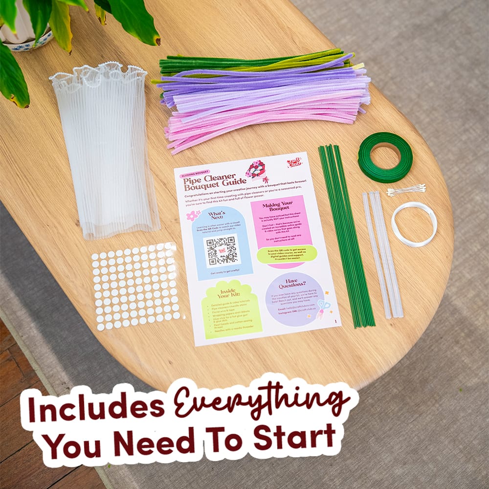 Craft Club PURPLE SPLENDOUR - Pipe Cleaner Bouquet Kit