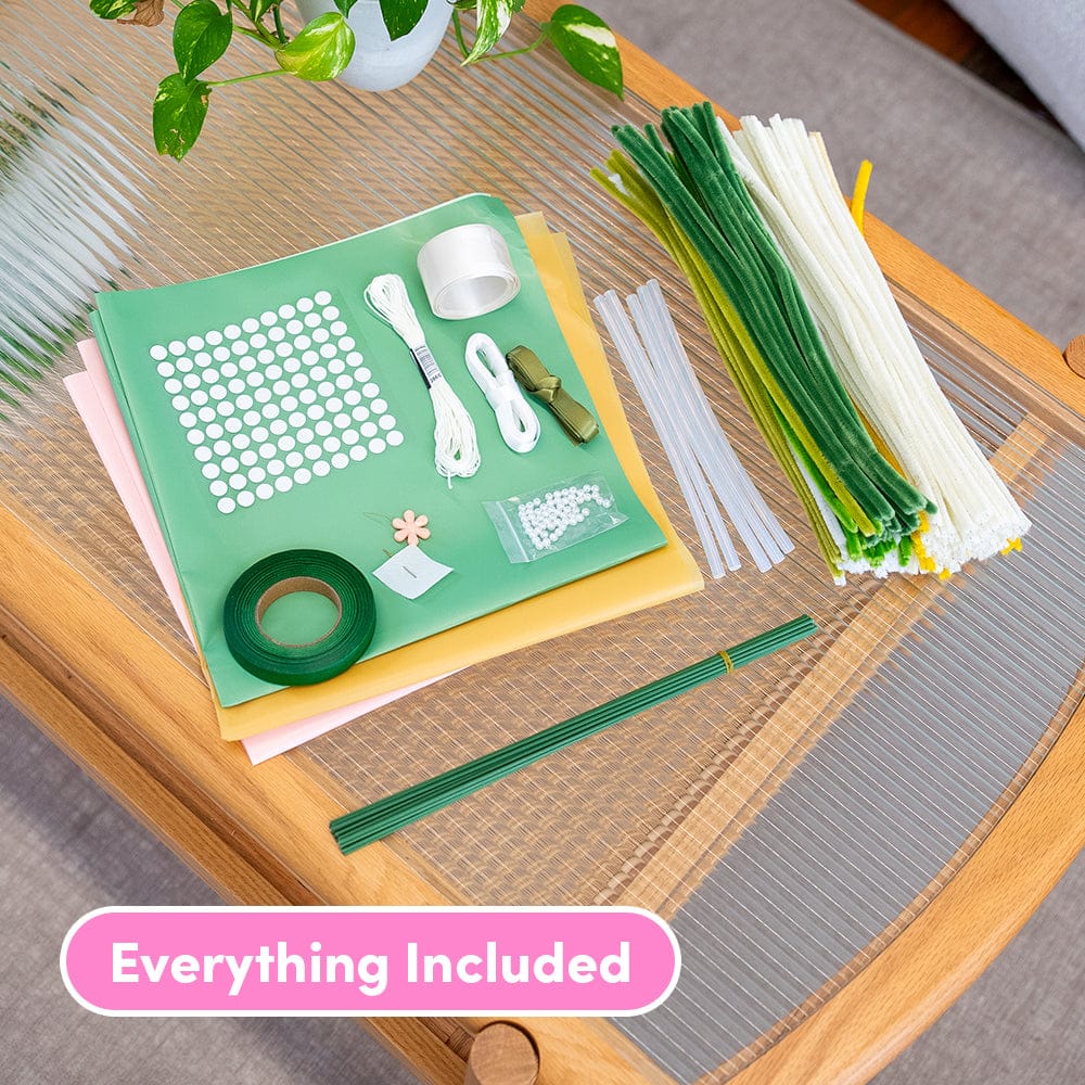 Craft Club Blanc Blooms - Pipe Cleaner Bouquet Kit