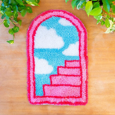 Craft Club Pink Portal - XL Latch Hook Rug Kit
