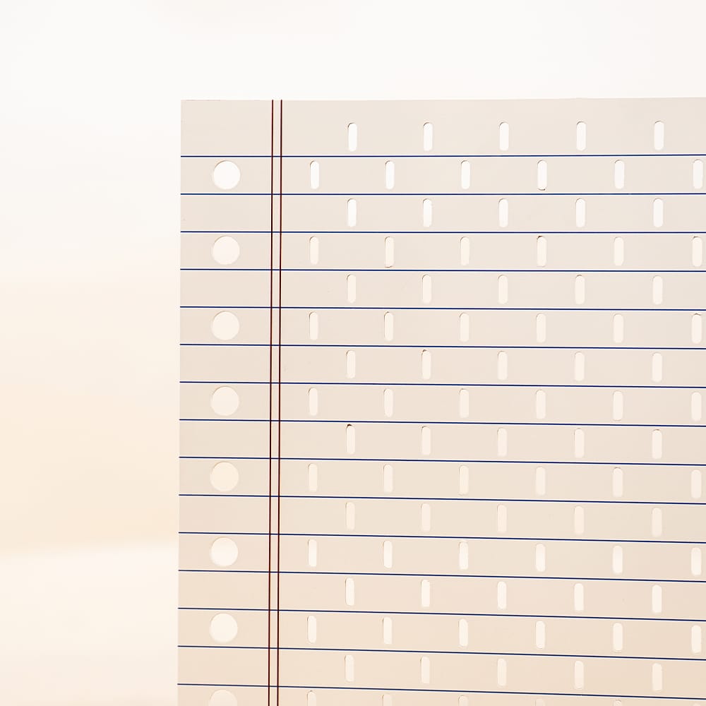 Craft Club TAKING NOTES - Pegboard — close-up of the notebook-page design