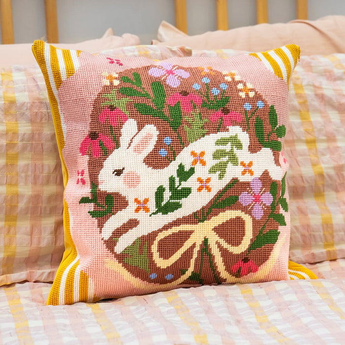 Craft Club BOUNDING BUNNY - Tapestry Needlepoint Cushion Kit