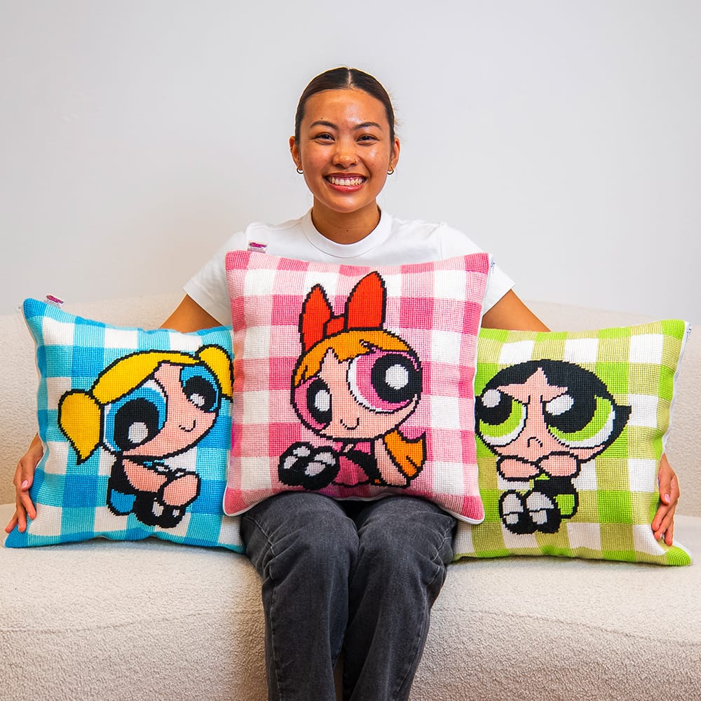 Craft Club The Powerpuff Girls™ Trio - Tapestry Needlepoint Cushion Bundle
