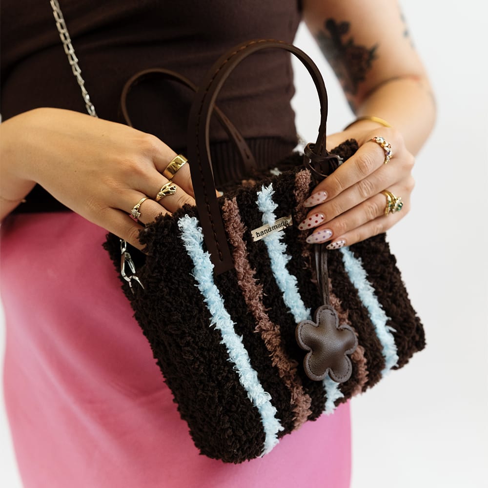 Craft Club Chocolate Pinstripe - Woven Tote Bag Kit