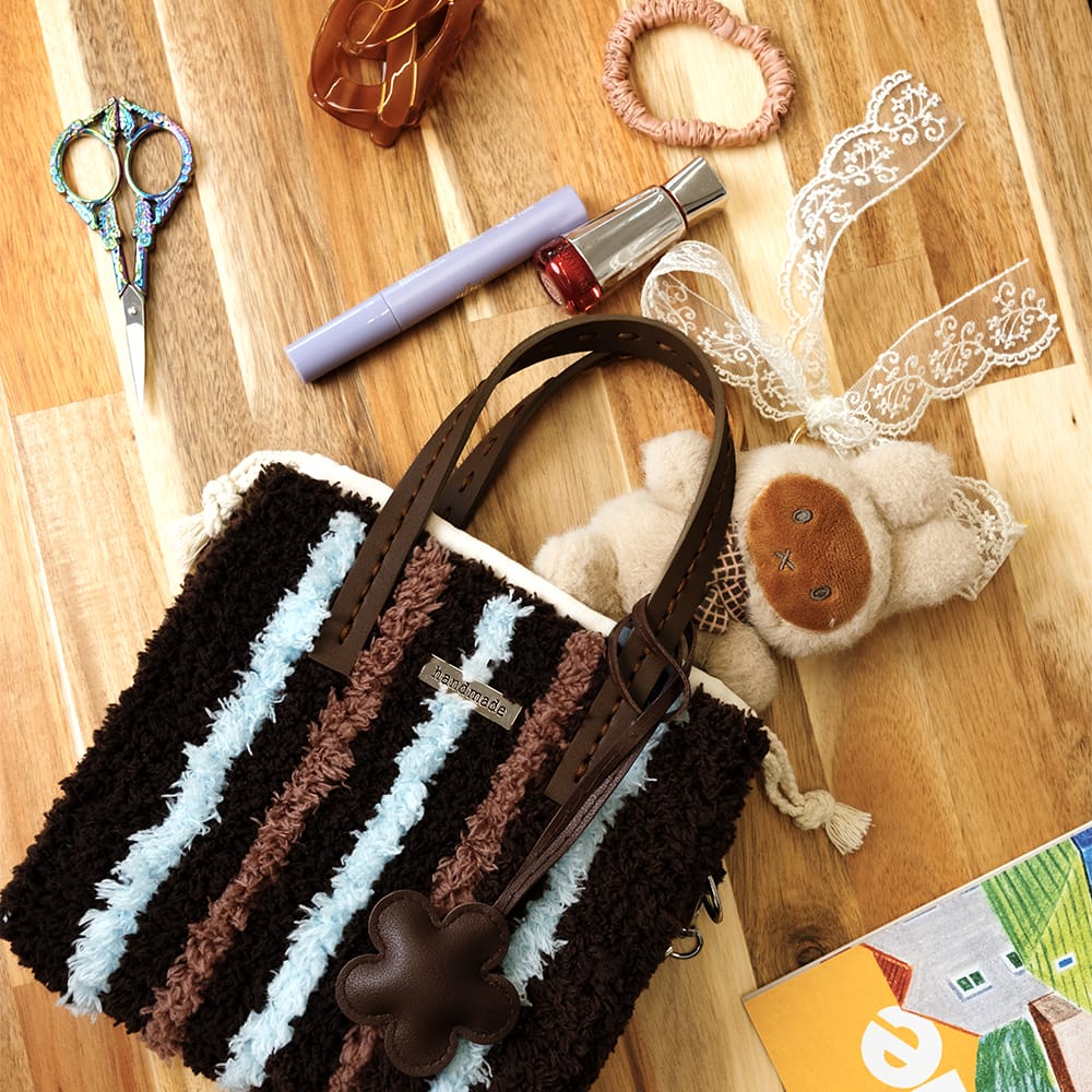 Craft Club Chocolate Pinstripe - Woven Tote Bag Kit