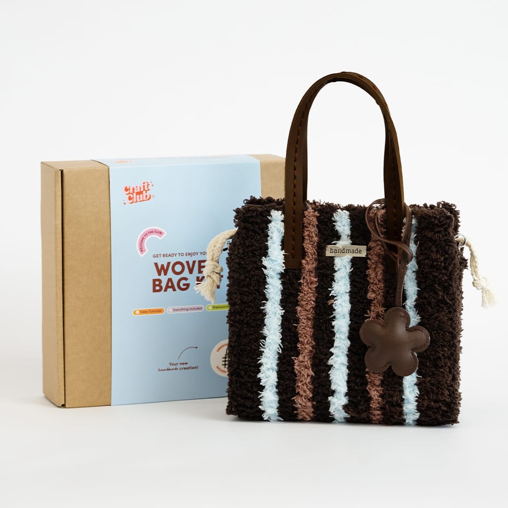 Craft Club Chocolate Pinstripe - Woven Tote Bag Kit