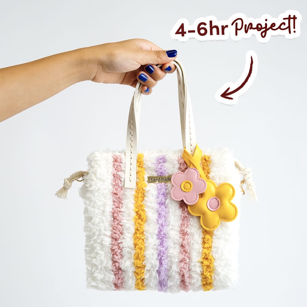 Craft Club Pastel Pinstripe - Woven Tote Bag Kit