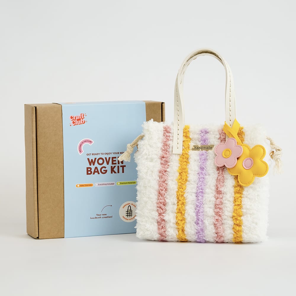 Craft Club Pastel Pinstripe - Woven Tote Bag Kit
