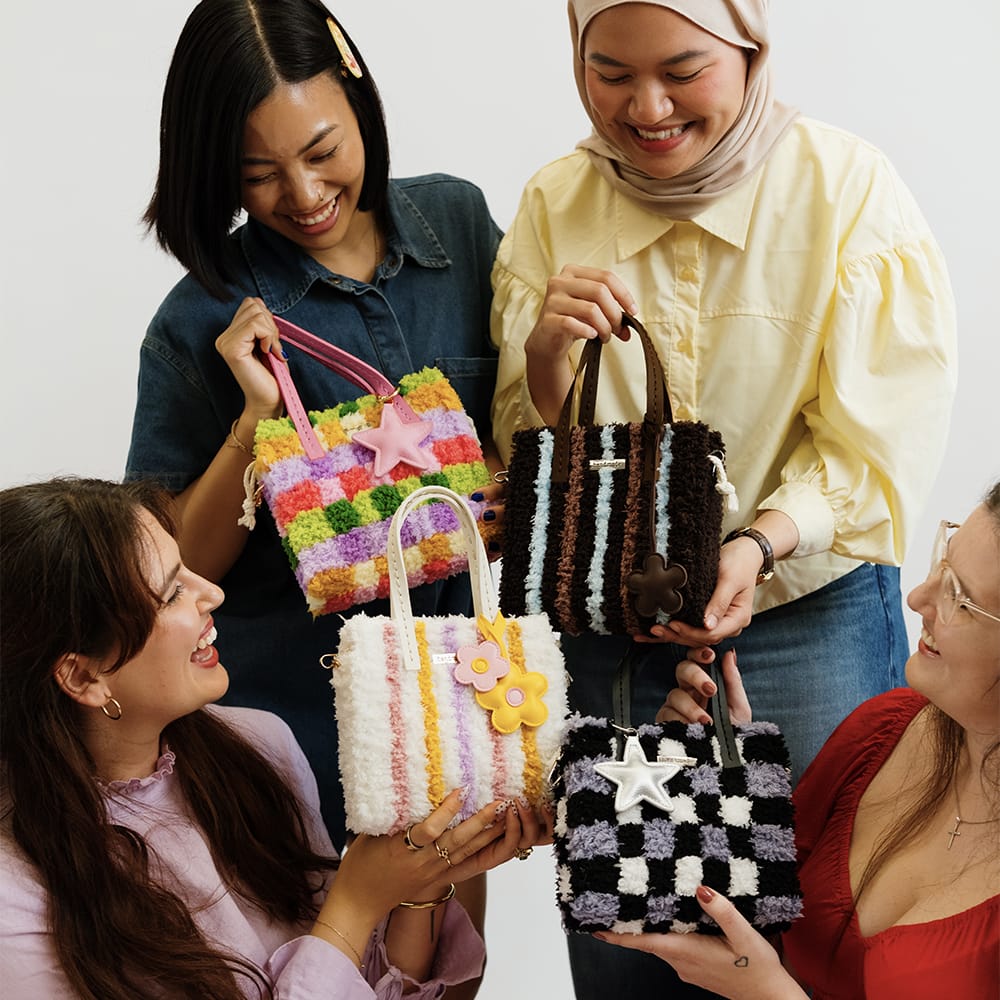 Craft Club Rainbow Checker - Woven Tote Bag Kit