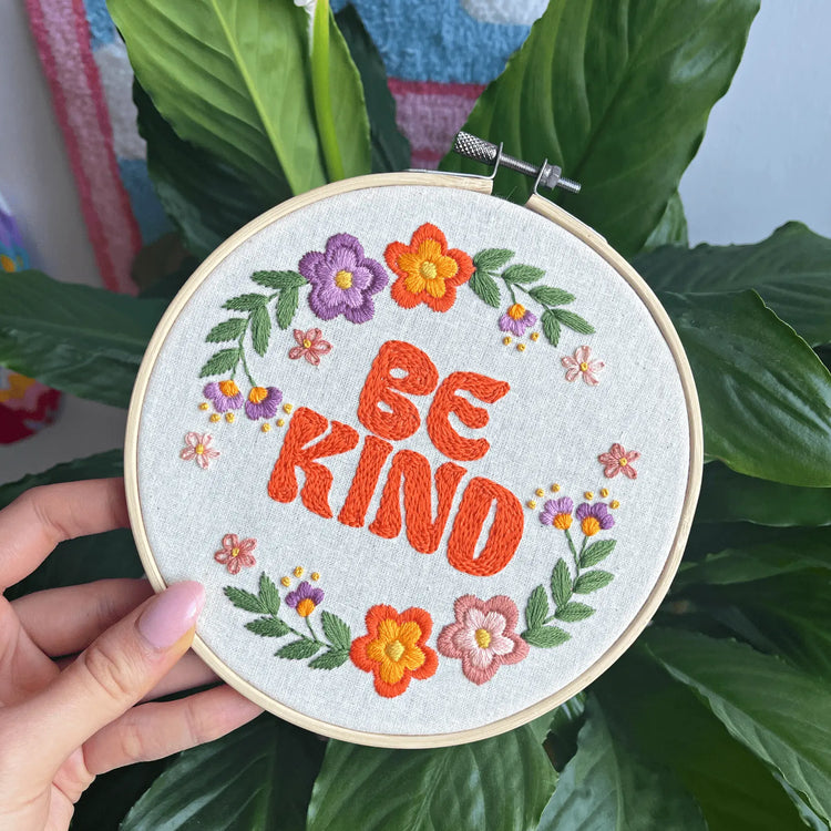 Craft Club Co Australia BE KIND Embroidery Kit