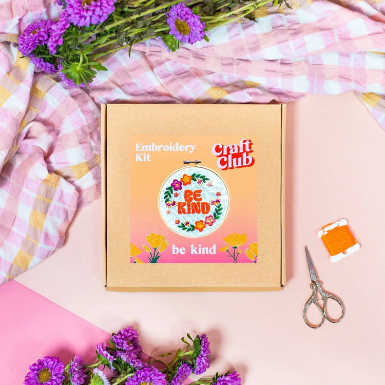 Craft Club Co Australia BE KIND Embroidery Kit