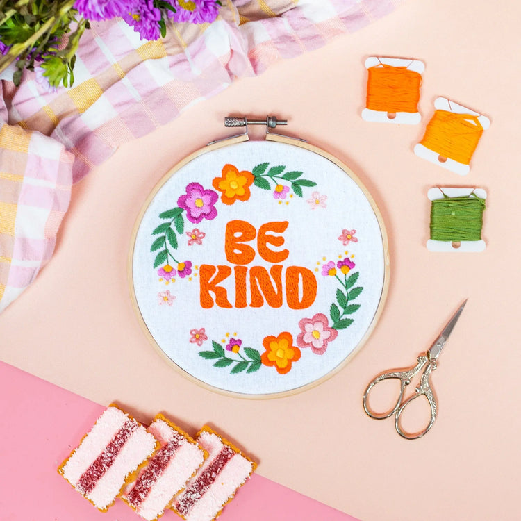 Craft Club Co Australia BE KIND Embroidery Kit